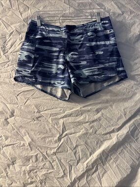 AFTCO Women's Navy & Light Blue Camo Athletic Shorts